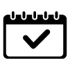 icono con una imagen de agenda de reservas